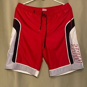 Nike Swim Trunks Board Shorts Built in Brief Beach Wear  Size S